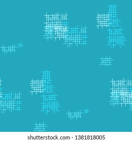 Grunge Seamless Lattice. Abstract Pattern. Modern Hand Drawn Texture with Shabby Crossing Lines. Colorful Vector Pattern for Dress, Paper, Tablecloth. Abstract Seamless Pattern.