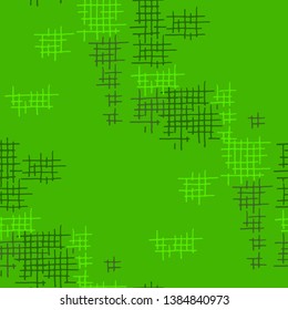 Grunge Seamless Lattice. Abstract Pattern. Retro Hand Drawn Texture with Shabby Crossing Lines. Colorful Vector Pattern for Wallpaper, Fabric, Print. Abstract Seamless Pattern.