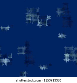 Grunge Seamless Mesh. Abstract Pattern. Trendy Hand Drawn Texture with Shabby Crossing Lines. Colorful Vector Pattern for Print, Cloth, Textile. Abstract Seamless Pattern.