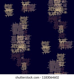 Grunge Seamless Mesh. Abstract Pattern. Modern Hand Drawn Texture with Scribble Crossing Lines. Colorful Vector Pattern for Linen, Paper, Tablecloth. Abstract Seamless Pattern.