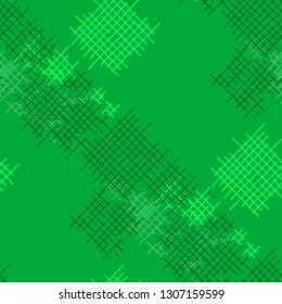 Grunge Seamless Mesh. Abstract Pattern. Modern Hand Drawn Texture with Shabby Crossing Lines. Colorful Vector Pattern for Fabric, Cloth, Textile. Abstract Seamless Pattern.