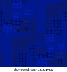 Grunge Seamless Mesh. Abstract Pattern. Vintage Hand Drawn Texture with Shabby Crossing Lines. Colorful Vector Pattern for Cotton, Print, Calico. Abstract Seamless Pattern.