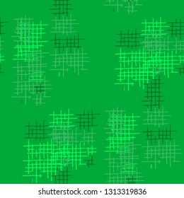 Grunge Seamless Mesh. Abstract Pattern. Modern Hand Drawn Texture with Scratched Crossing Lines. Colorful Vector Pattern for Chintz, Linen, Wallpaper. Abstract Seamless Pattern.