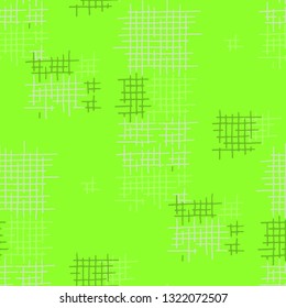 Grunge Seamless Mesh. Abstract Pattern. Vintage Hand Drawn Texture with Scratched Crossing Lines. Colorful Vector Pattern for Wallpaper, Print, Textile. Abstract Seamless Pattern.