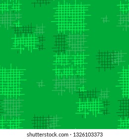 Grunge Seamless Mesh. Abstract Pattern. Retro Hand Drawn Texture with Scratched Crossing Lines. Colorful Vector Pattern for Wallpaper, Fabric, Print. Abstract Seamless Pattern.