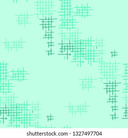 Grunge Seamless Mesh. Abstract Pattern. Trendy Hand Drawn Texture with Scratched Crossing Lines. Colorful Vector Pattern for Chintz, Curtain, Paper. Abstract Seamless Pattern.