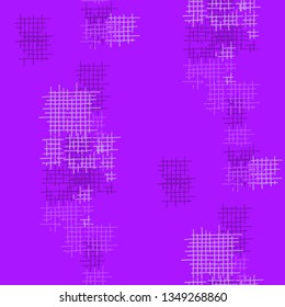 Grunge Seamless Mesh. Abstract Pattern. Vintage Hand Drawn Texture with Shabby Crossing Lines. Colorful Vector Pattern for Chintz, Curtain, Paper. Abstract Seamless Pattern.