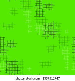 Grunge Seamless Mesh. Abstract Pattern. Retro Hand Drawn Texture with Shabby Crossing Lines. Colorful Vector Pattern for Cotton, Calico, Textile. Abstract Seamless Pattern.