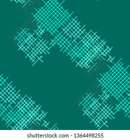 Grunge Seamless Mesh. Abstract Pattern. Modern Hand Drawn Texture with Scratched Crossing Lines. Colorful Vector Pattern for Wallpaper, Print, Cotton. Abstract Seamless Pattern.