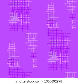 Grunge Seamless Mesh. Abstract Pattern. Vintage Hand Drawn Texture with Scribble Crossing Lines. Colorful Vector Pattern for Wallpaper, Cotton, Textile. Abstract Seamless Pattern.