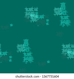 Grunge Seamless Mesh. Abstract Pattern. Trendy Hand Drawn Texture with Scribble Crossing Lines. Colorful Vector Pattern for Chintz, Linen, Wallpaper. Abstract Seamless Pattern.
