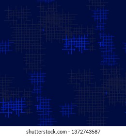 Grunge Seamless Mesh. Abstract Pattern. Vintage Hand Drawn Texture with Scratched Crossing Lines. Colorful Vector Pattern for Wallpaper, Fabric, Textile. Abstract Seamless Pattern.