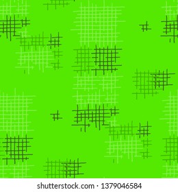 Grunge Seamless Mesh. Abstract Pattern. Vintage Hand Drawn Texture with Scratched Crossing Lines. Colorful Vector Pattern for Fabric, Cloth, Textile. Abstract Seamless Pattern.