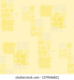 Grunge Seamless Mesh. Abstract Pattern. Trendy Hand Drawn Texture with Scribble Crossing Lines. Colorful Vector Pattern for Dress, Curtain, Tablecloth. Abstract Seamless Pattern.