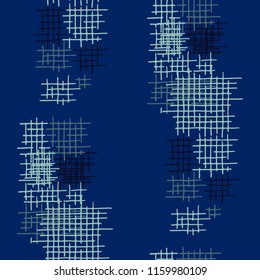 Grunge Seamless Net. Abstract Pattern. Modern Hand Drawn Texture with Scratched Crossing Lines. Colorful Vector Pattern for Dress, Paper, Tablecloth. Abstract Seamless Pattern.