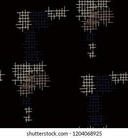 Grunge Seamless Net. Abstract Pattern. Trendy Hand Drawn Texture with Scribble Crossing Lines. Colorful Vector Pattern for Dress, Paper, Tablecloth. Abstract Seamless Pattern.