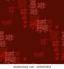 Grunge Seamless Net. Abstract Pattern. Trendy Hand Drawn Texture with Shabby Crossing Lines. Colorful Vector Pattern for Wallpaper, Print, Textile. Abstract Seamless Pattern.