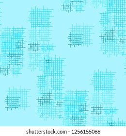Grunge Seamless Net. Abstract Pattern. Modern Hand Drawn Texture with Scribble Crossing Lines. Colorful Vector Pattern for Wallpaper, Print, Textile. Abstract Seamless Pattern.