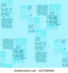 Grunge Seamless Net. Abstract Pattern. Modern Hand Drawn Texture with Shabby Crossing Lines. Colorful Vector Pattern for Print, Cloth, Textile. Abstract Seamless Pattern.