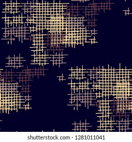Grunge Seamless Net. Abstract Pattern. Modern Hand Drawn Texture with Scribble Crossing Lines. Colorful Vector Pattern for Print, Fabric, Textile. Abstract Seamless Pattern.