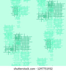 Grunge Seamless Net. Abstract Pattern. Modern Hand Drawn Texture with Scratched Crossing Lines. Colorful Vector Pattern for Fabric, Cloth, Textile. Abstract Seamless Pattern.