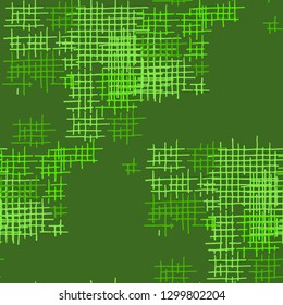Grunge Seamless Net. Abstract Pattern. Trendy Hand Drawn Texture with Scribble Crossing Lines. Colorful Vector Pattern for Wallpaper, Fabric, Textile. Abstract Seamless Pattern.