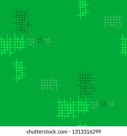 Grunge Seamless Net. Abstract Pattern. Vintage Hand Drawn Texture with Shabby Crossing Lines. Colorful Vector Pattern for Print, Fabric, Textile. Abstract Seamless Pattern.