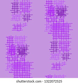 Grunge Seamless Net. Abstract Pattern. Modern Hand Drawn Texture with Scratched Crossing Lines. Colorful Vector Pattern for Print, Cloth, Fabric. Abstract Seamless Pattern.