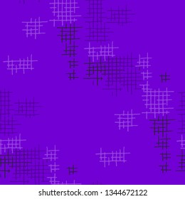 Grunge Seamless Net. Abstract Pattern. Trendy Hand Drawn Texture with Shabby Crossing Lines. Colorful Vector Pattern for Calico, Print, Textile. Abstract Seamless Pattern.