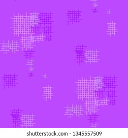 Grunge Seamless Net. Abstract Pattern. Trendy Hand Drawn Texture with Scribble Crossing Lines. Colorful Vector Pattern for Print, Cloth, Textile. Abstract Seamless Pattern.