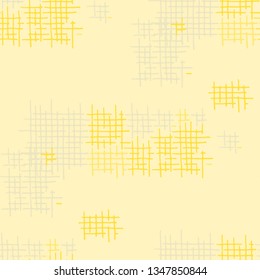 Grunge Seamless Net. Abstract Pattern. Retro Hand Drawn Texture with Shabby Crossing Lines. Colorful Vector Pattern for Print, Cloth, Fabric. Abstract Seamless Pattern.