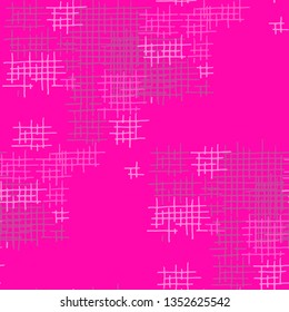Grunge Seamless Net. Abstract Pattern. Modern Hand Drawn Texture with Scratched Crossing Lines. Colorful Vector Pattern for Wallpaper, Cotton, Textile. Abstract Seamless Pattern.