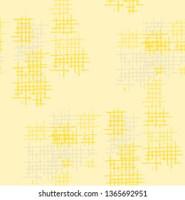 Grunge Seamless Net. Abstract Pattern. Vintage Hand Drawn Texture with Scribble Crossing Lines. Colorful Vector Pattern for Print, Cloth, Textile. Abstract Seamless Pattern.