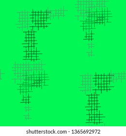 Grunge Seamless Net. Abstract Pattern. Retro Hand Drawn Texture with Scratched Crossing Lines. Colorful Vector Pattern for Cotton, Print, Textile. Abstract Seamless Pattern.