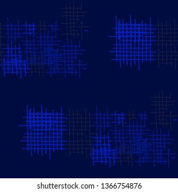 Grunge Seamless Net. Abstract Pattern. Trendy Hand Drawn Texture with Scratched Crossing Lines. Colorful Vector Pattern for Print, Cloth, Fabric. Abstract Seamless Pattern.