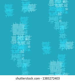 Grunge Seamless Net. Abstract Pattern. Modern Hand Drawn Texture with Scribble Crossing Lines. Colorful Vector Pattern for Calico, Print, Textile. Abstract Seamless Pattern.