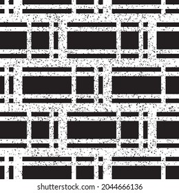 grunge seamless pattern with black bands