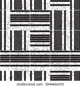 grunge seamless pattern with black bands