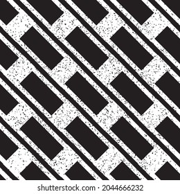 grunge seamless pattern with black bands