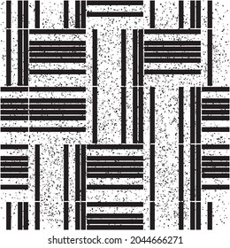 grunge seamless pattern with black bands