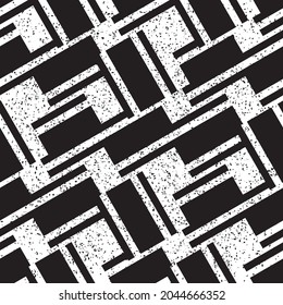 grunge seamless pattern with black bands