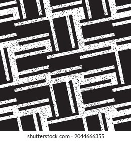 grunge seamless pattern with black bands