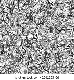 Grunge un patrón impecable con pinceladas de pincel ondulado en blanco y negro. Resumen textura de líneas onduladas monocromáticas para textil, papel de envoltura, cubierta, superficie, papel pintado, decoración de banner