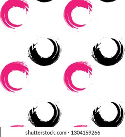 Grunge seamless pattern with circle .Universal background. Design for poster, card, invitation, header, cover, brochure, fabric.