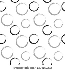 Grunge seamless pattern with circle .Universal background. Design for poster, card, invitation, header, cover, brochure, fabric.