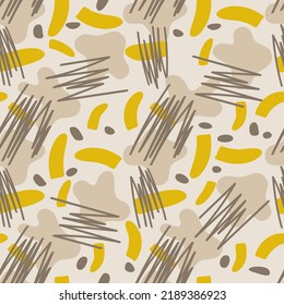 Grunge nahtlose Muster in Kaffee-Beige-Tönen.Vektorgrafik für Druck, Stoff, Deckel, Verpackung, Inneneinrichtung, Blog-Dekoration und andere Ihre Projekte.