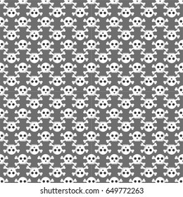 Grunge seamless pattern with skulls vector illustration human bone horror art dead face skeleton.