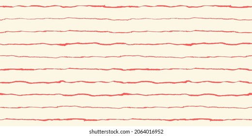 Grunge seamless pattern with stripes hand drawn with oil pastel crayon