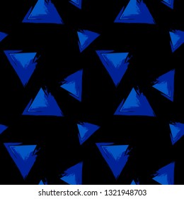 Grunge seamless pattern with triange .Universal background. Design for poster, card, invitation, header, cover, brochure, fabric.