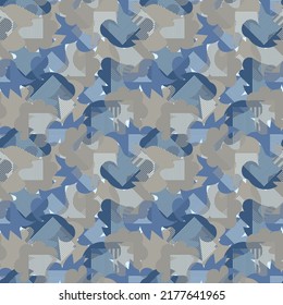 Grunge seamless pattern. Vector illustration for print, fabric, cover, packaging, interior decor, blog decoration and other your projects.